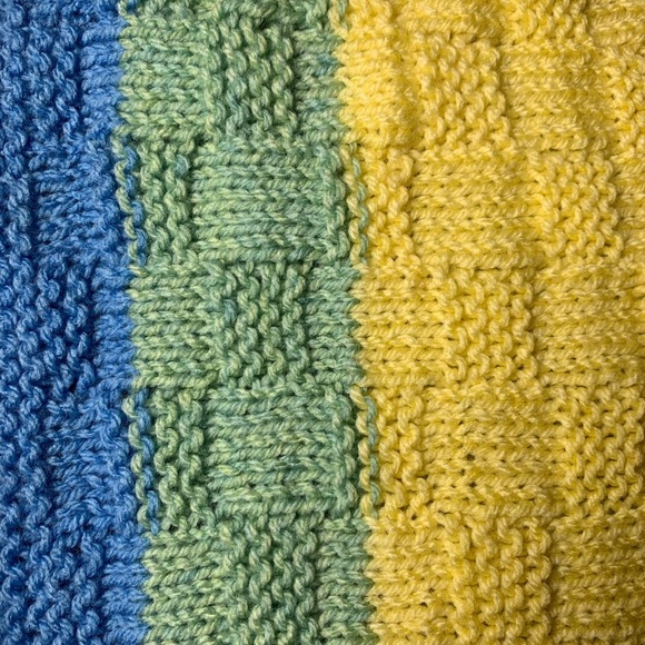 {Knit Baby Blanket} 🧺 basket weave design - Picture 7 of 8